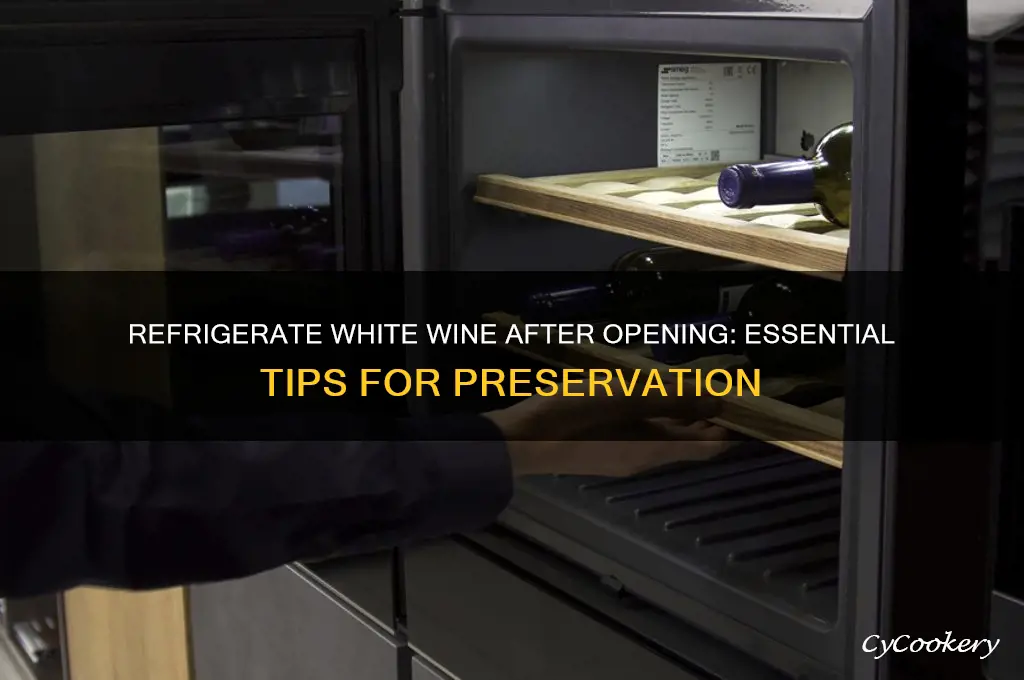 should you refrigerate white wine after opening
