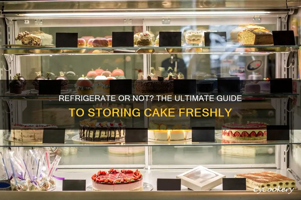 should you store cake in the refrigerator