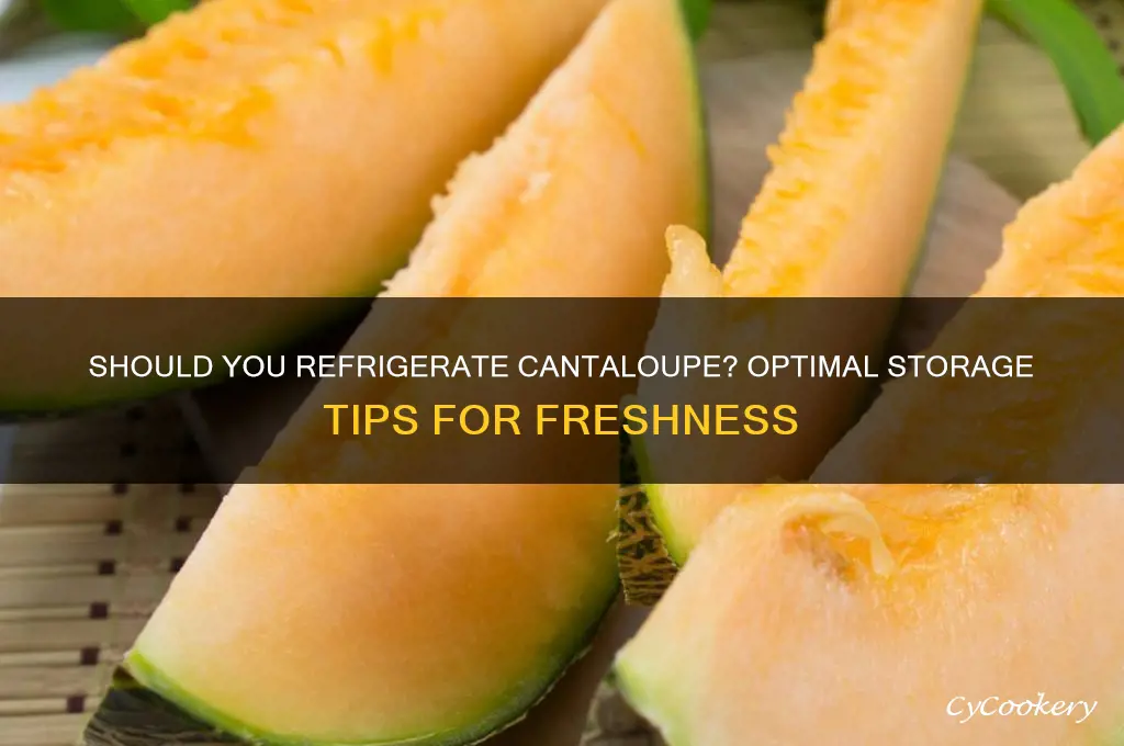 should you store cantaloupe in the refrigerator