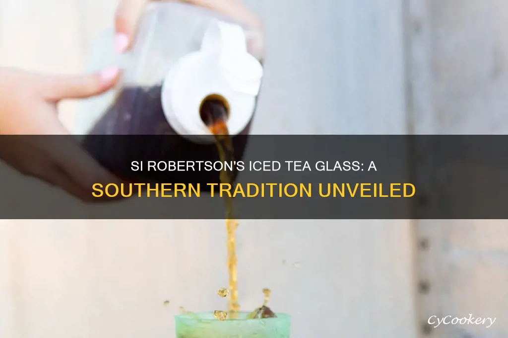 si robertson iced tea glass
