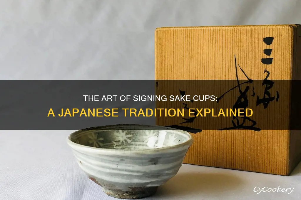 signing sake cup
