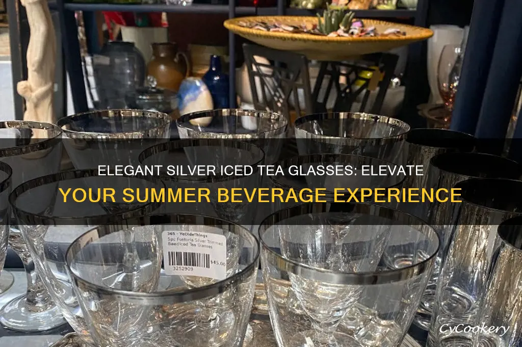 silver ice tea glasses