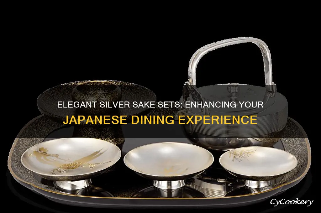 silver sake set