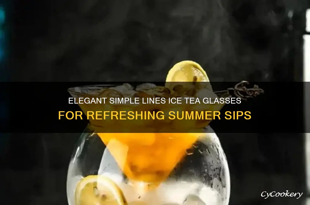 simple lines ice tea glasses