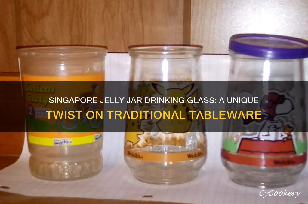 singapore jelly jar drinking glass