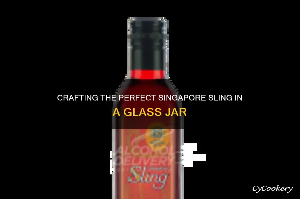 singapore sling glass jar drink