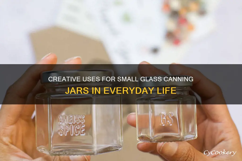 small glass canning jars