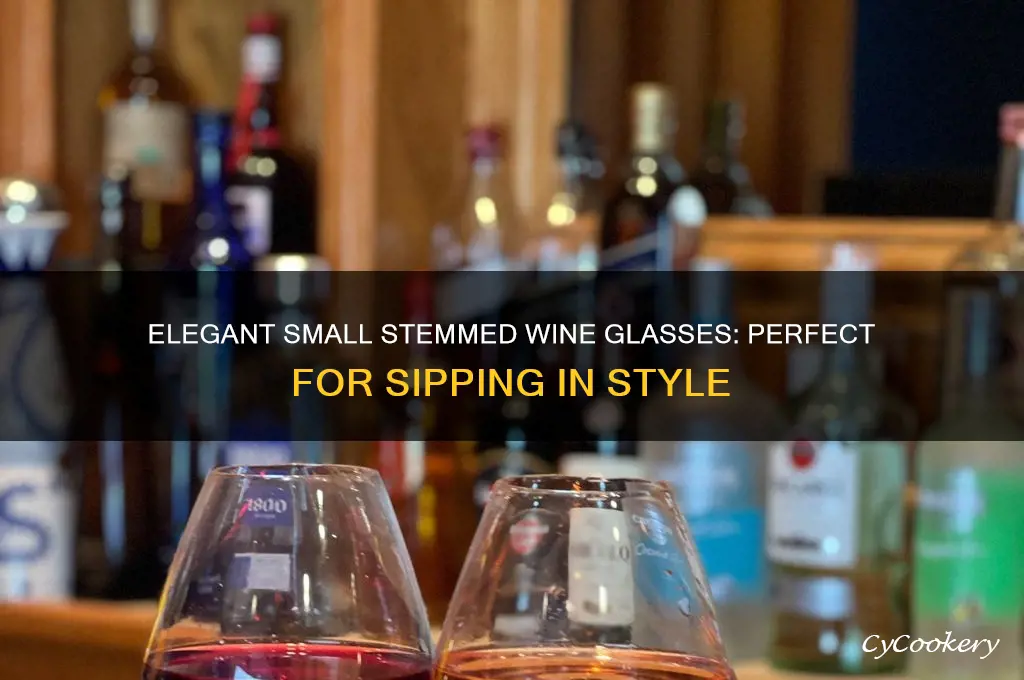 small wine glasses with stem