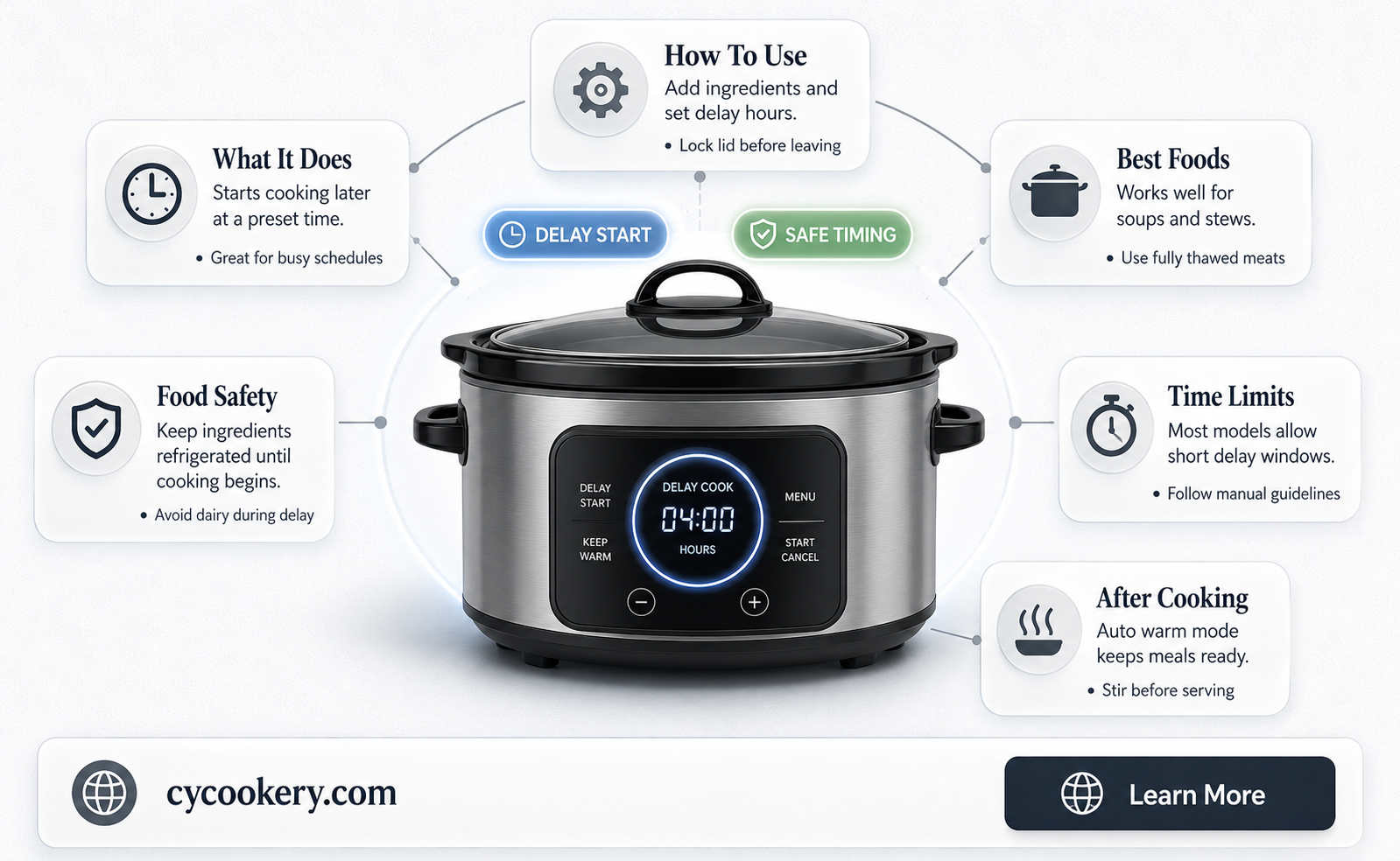 are crock pots made with delay cook time feature