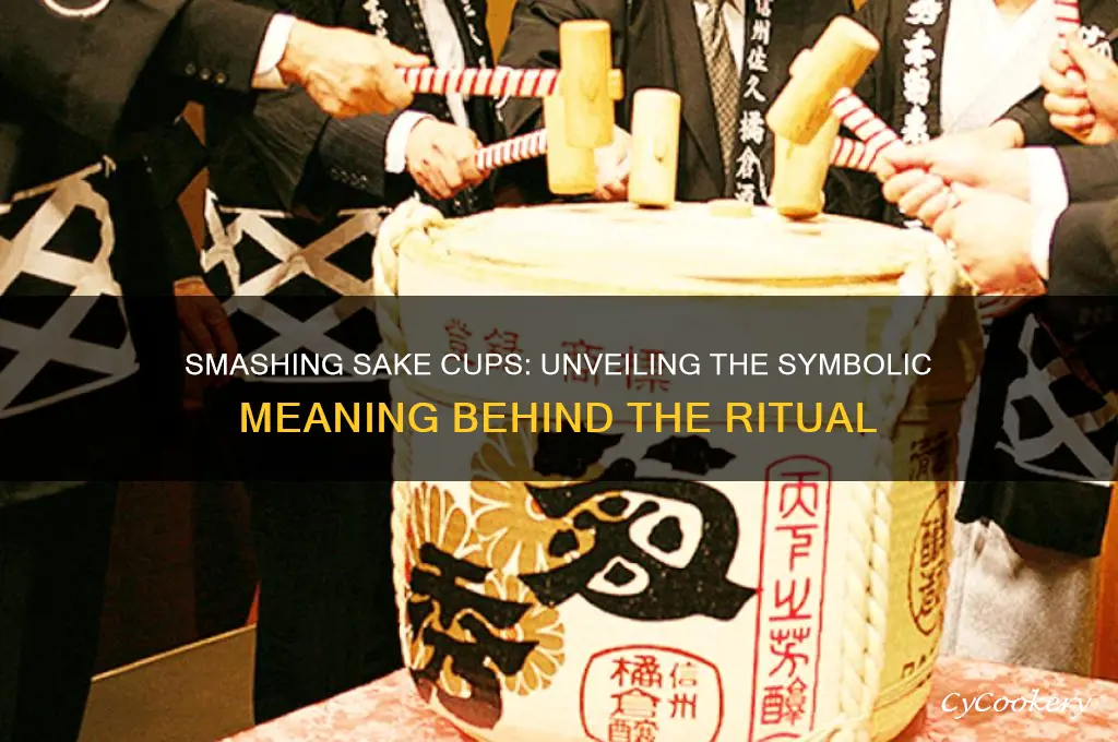smashing a sake cup meaning