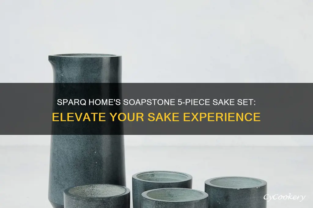 soapstone 5 piece sake set by sparq home