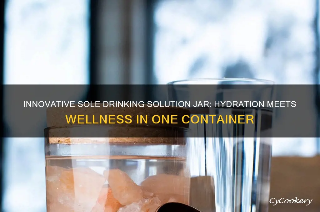sole drinking solution jar