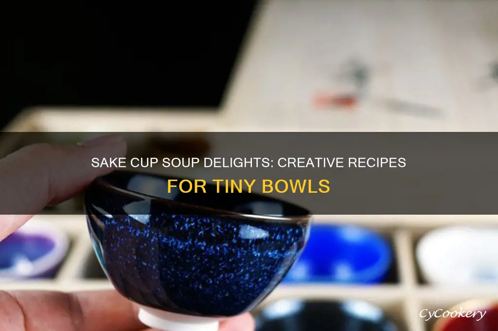 soup in sake cups