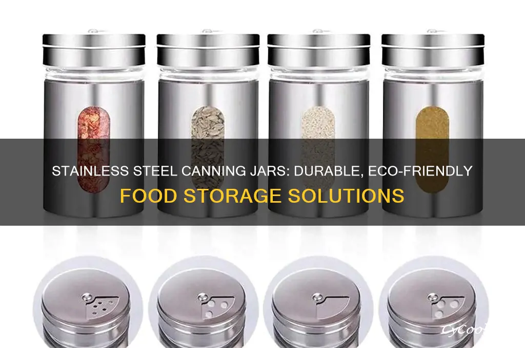 stainless steel canning jars