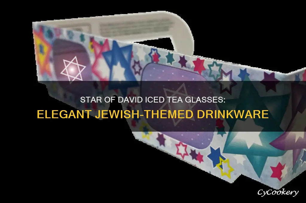 star of david iced tea glasses