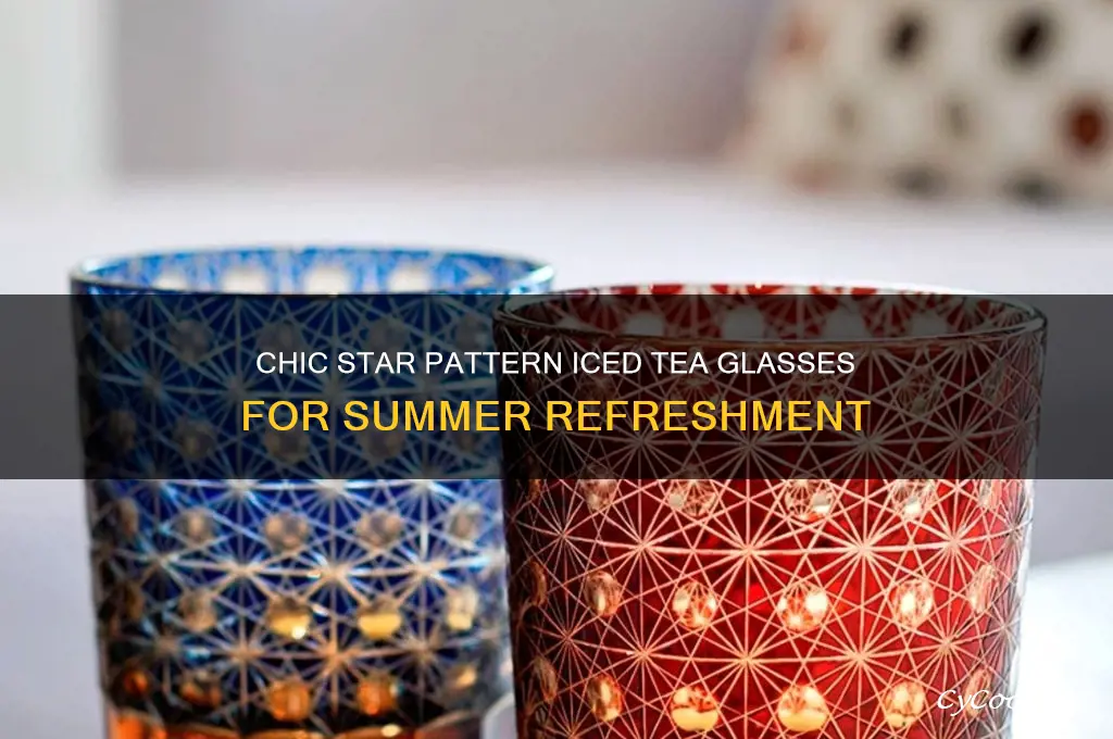star patteren iced tea glasses