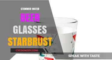 Stemmed Water Beer Glasses: Starburst Design for Elegant Sipping Experience