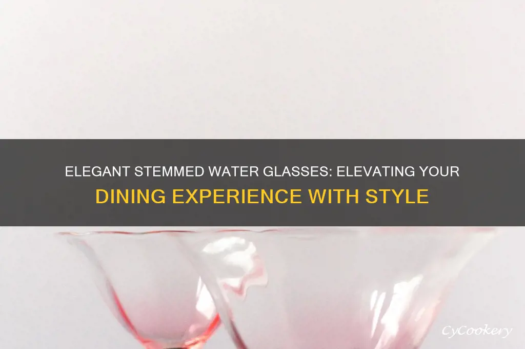 stemmed water glass