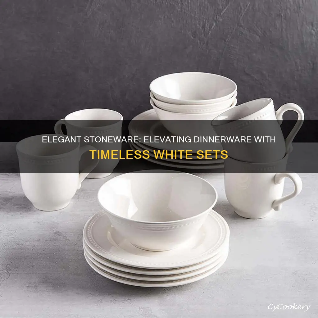 stoneware dinner set white