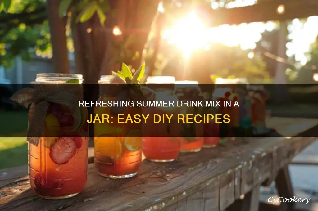 summer drink mix in a jar