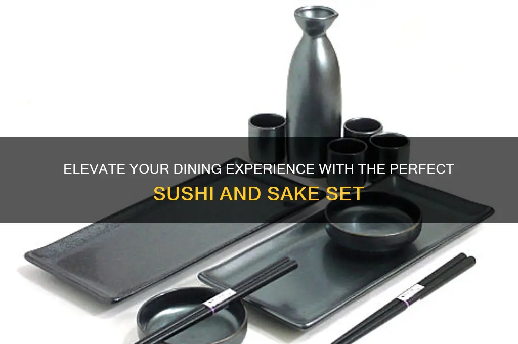 sushi and sake set