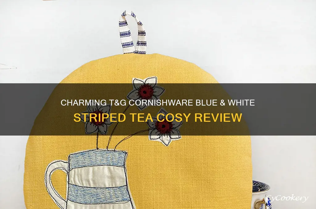 t&g cornishware blue and white striped tea cosy cozie 7cnh04