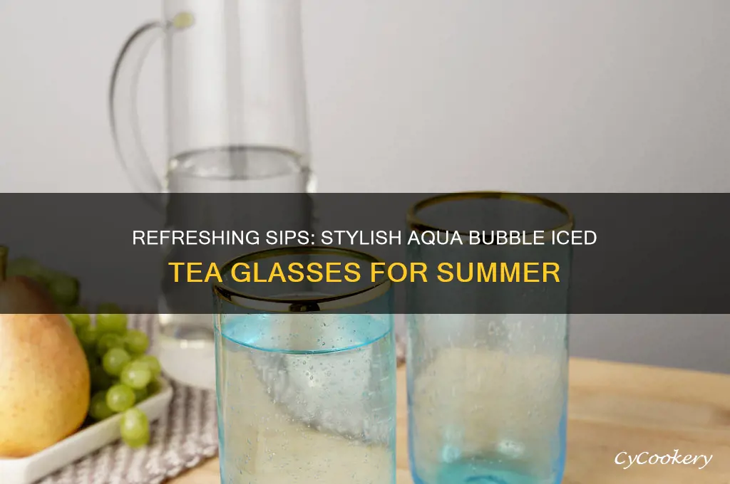 tag aqua bubble iced tea glasses