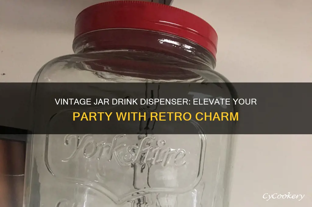 tag vintage jar drink dispenser