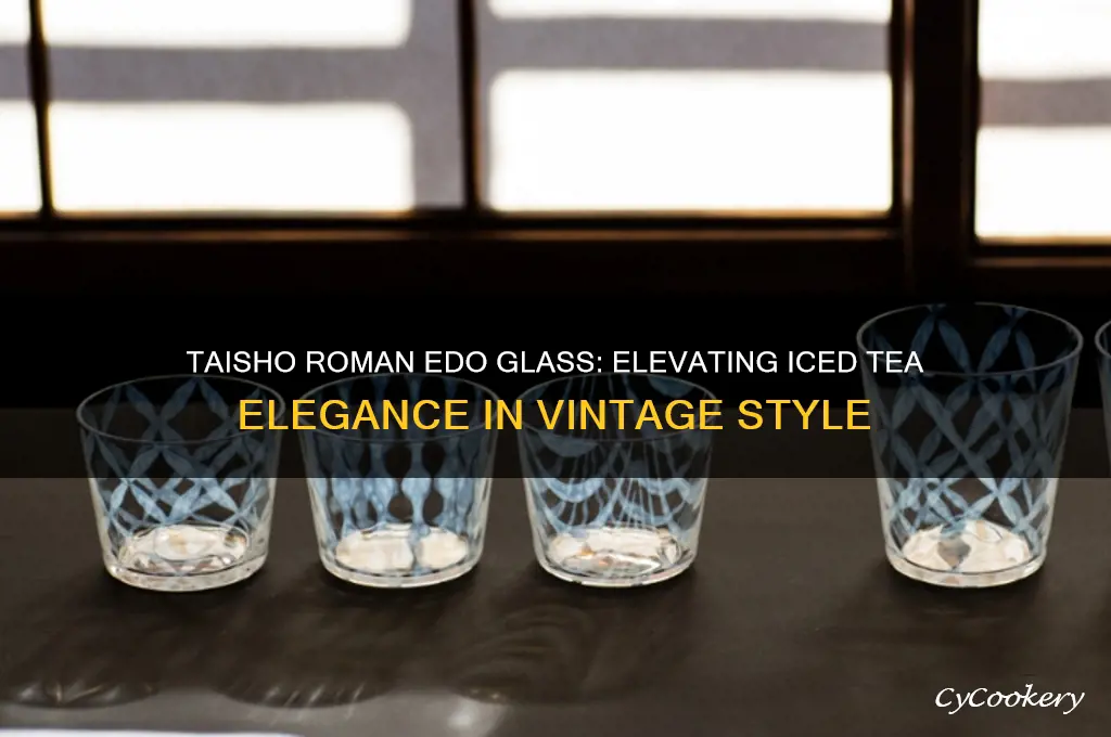 taisho roman edo glass iced tea glass