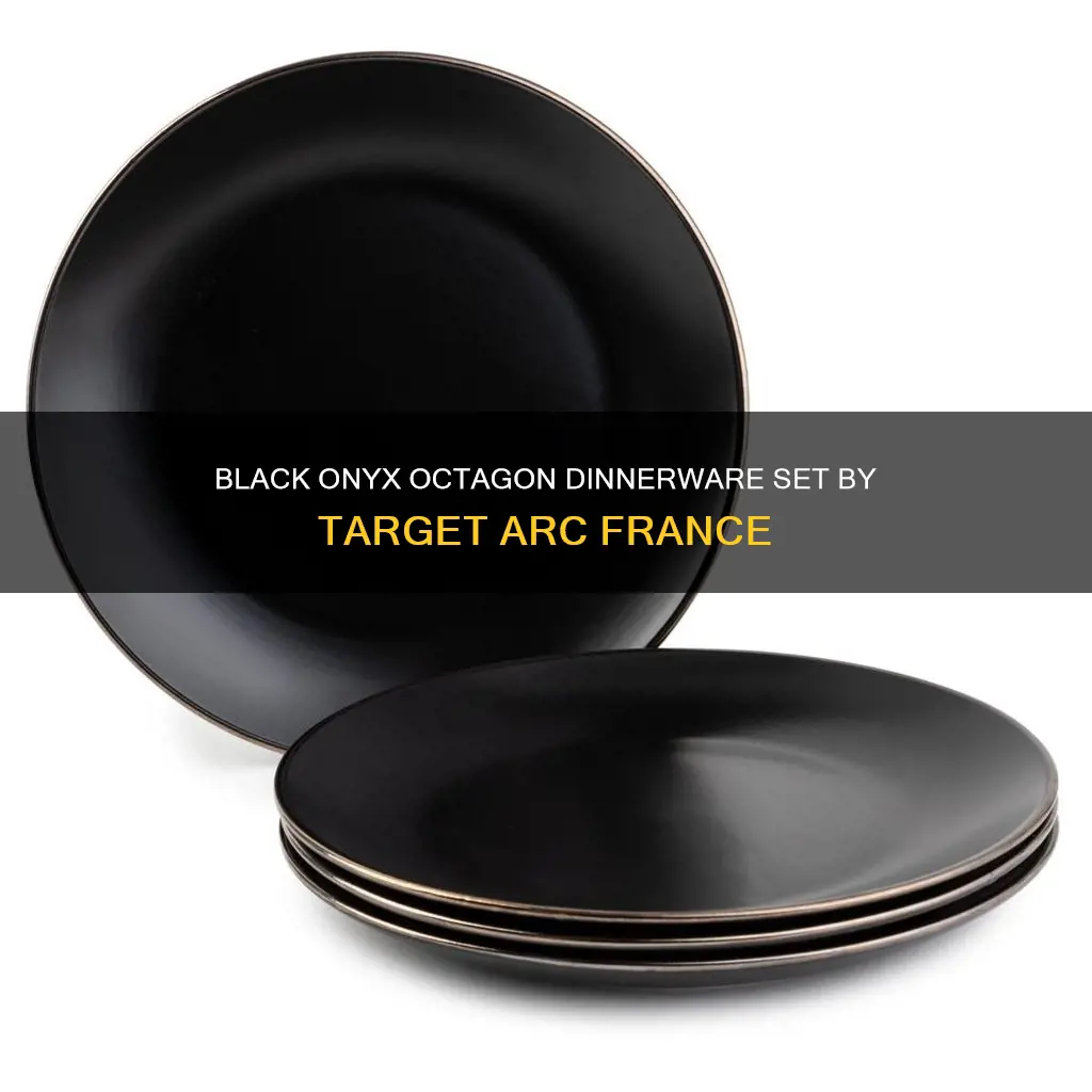 target arc france black onyx octagon dinnerware set