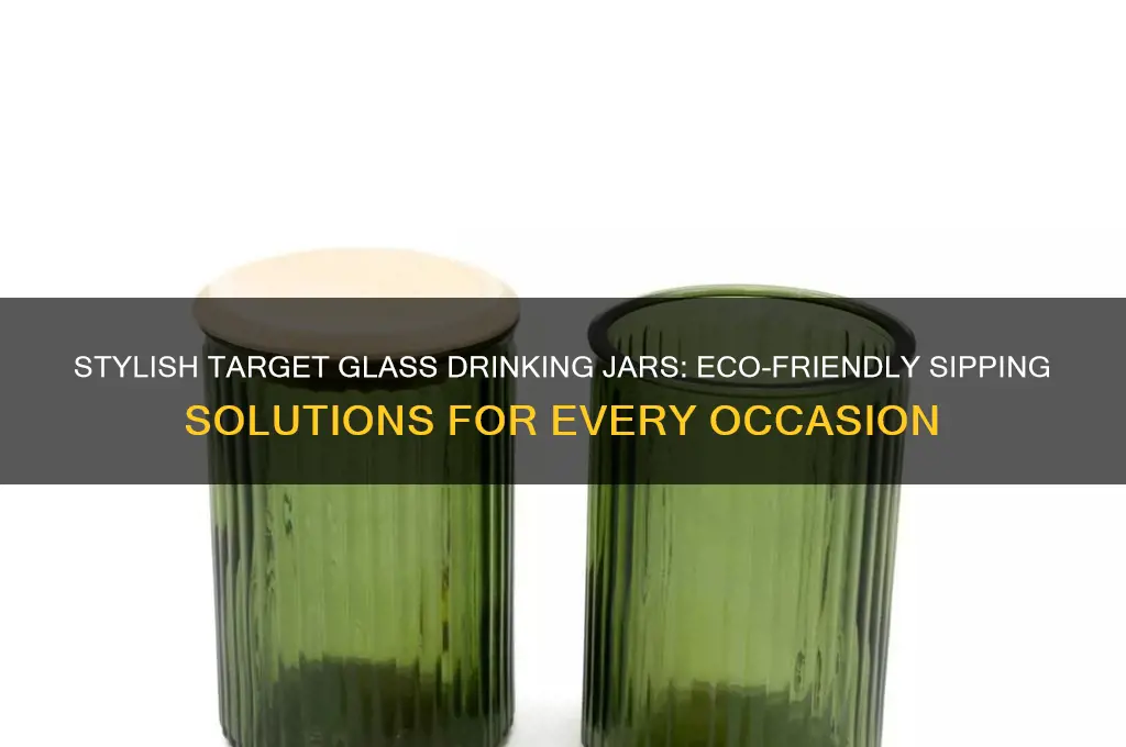 target glass drinking jars
