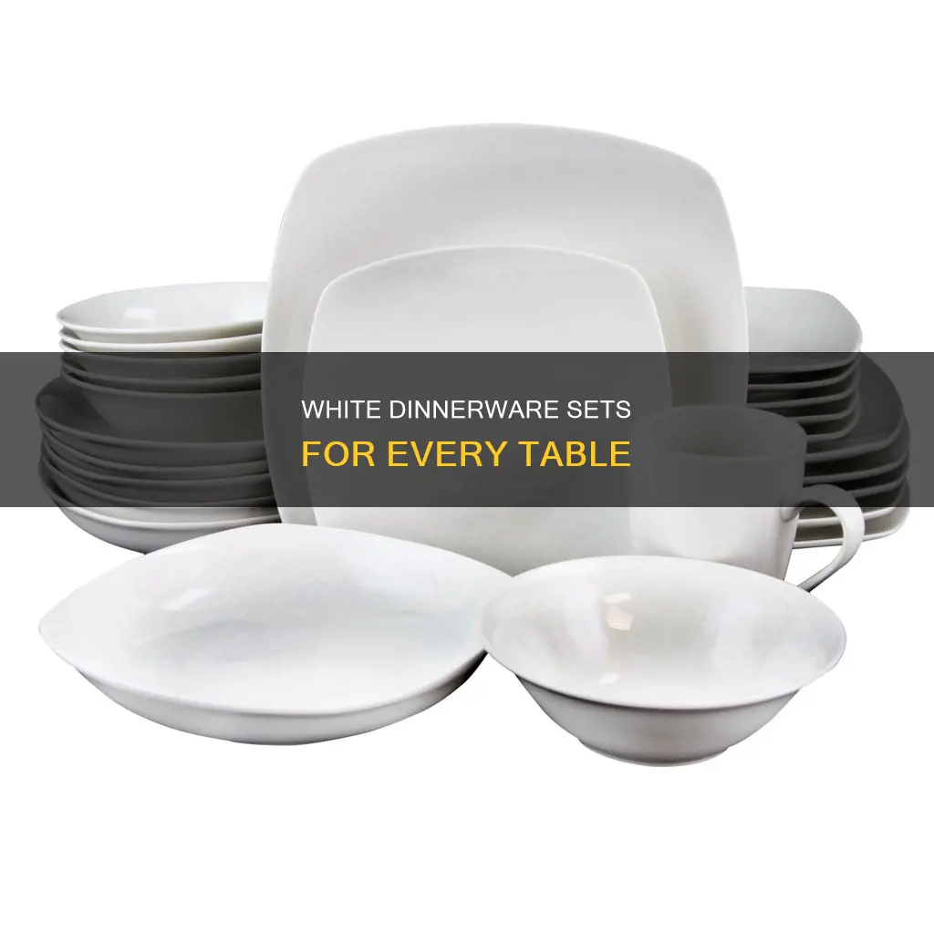 target white dinnerware sets