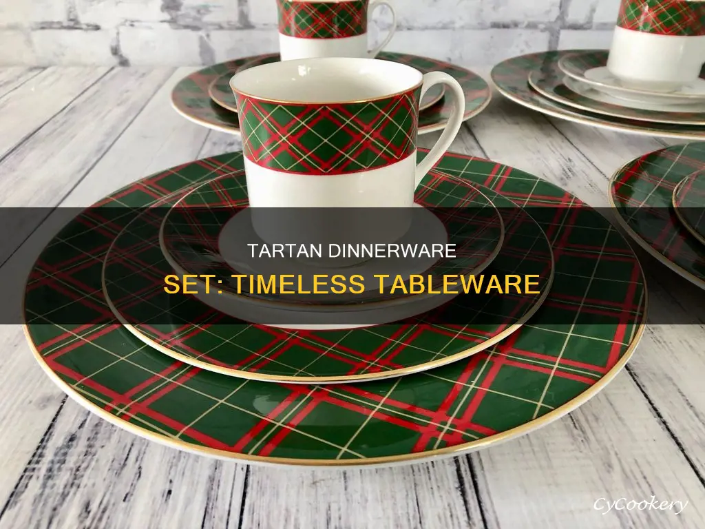 tartan dinnerware set