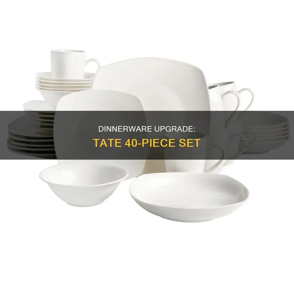 tate 40 piece dinnerware set