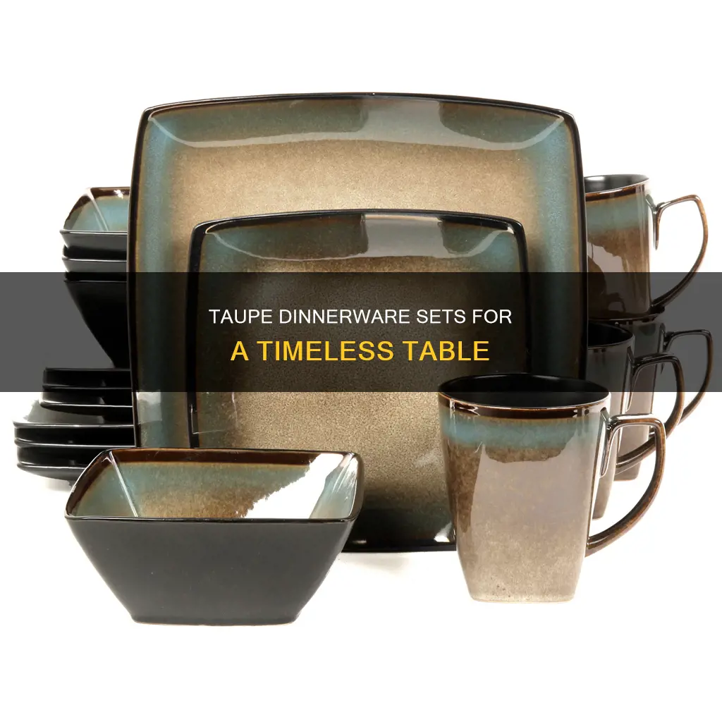 taupe colored dinnerware sets