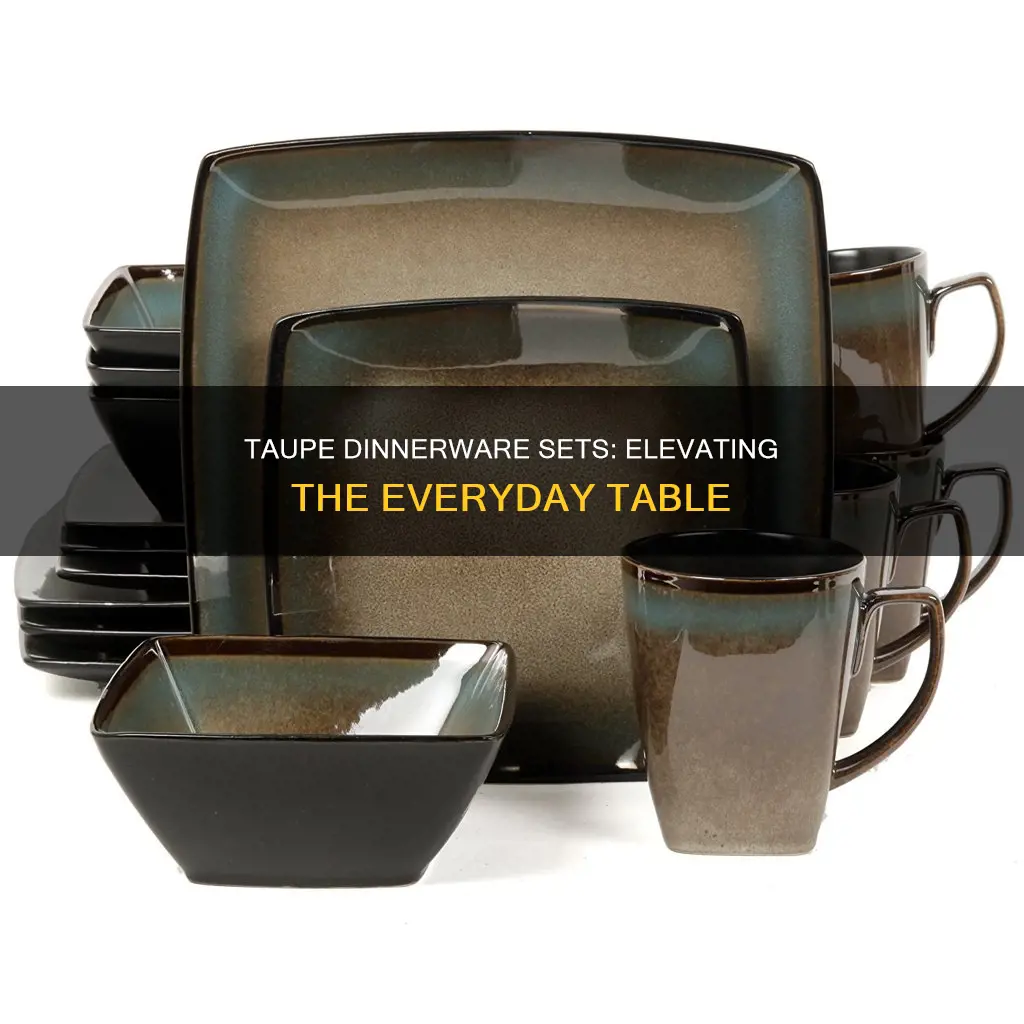 taupe dinnerware sets