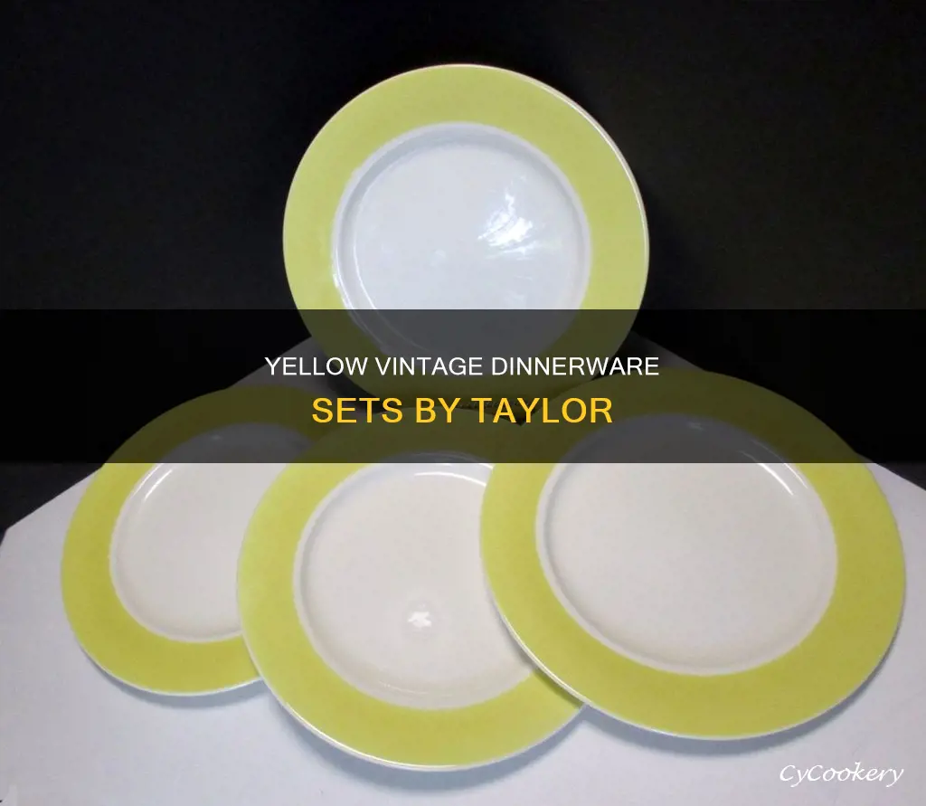 taylor yellow 1960 dinnerware sets