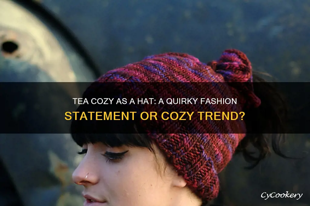 tea cozy on his head