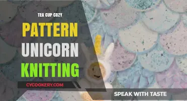 Magical Unicorn Tea Cup Cozy Knitting Pattern for Cozy Sips