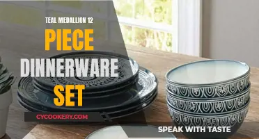 Teal Medallion Dinnerware Set for 12