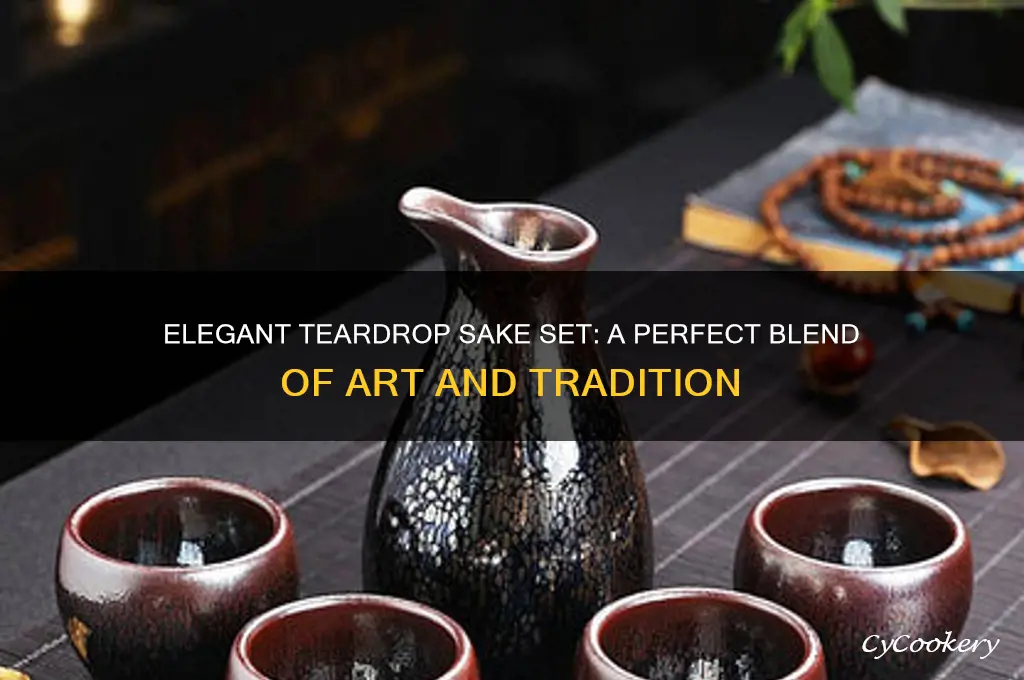teardrop sake set