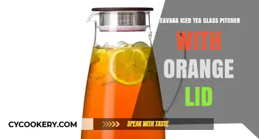 Refreshing Teavana Iced Tea Pitcher: Stylish Glass Design with Orange Lid