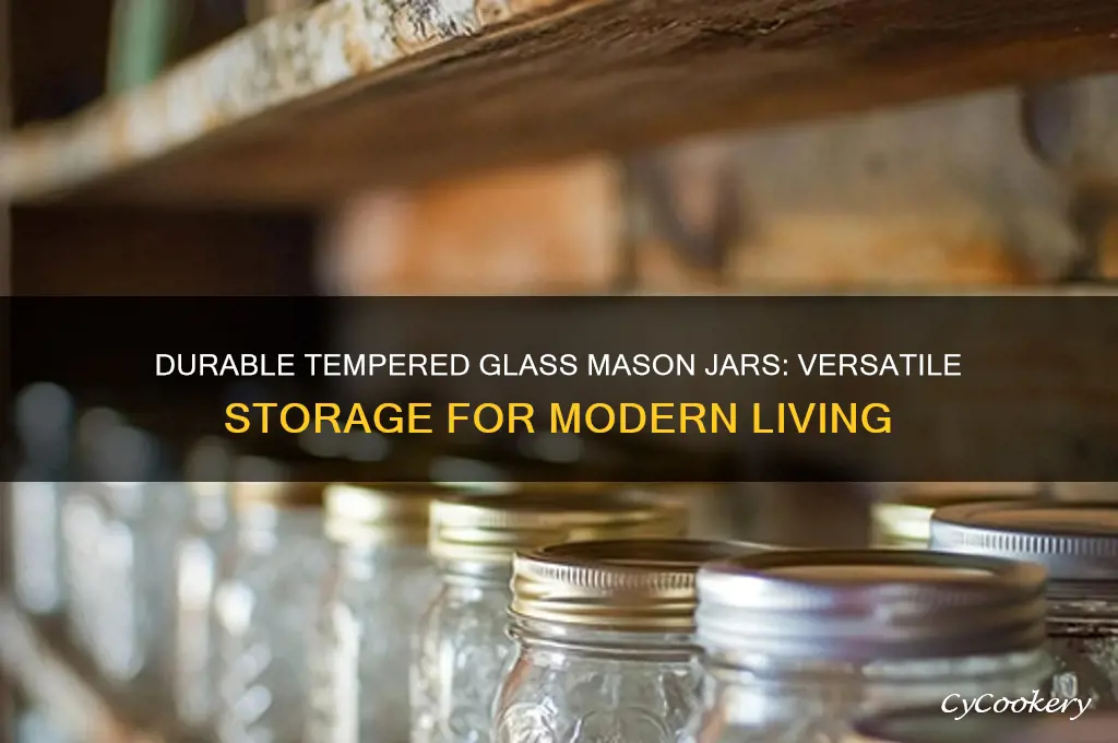 tempered glass mason jars
