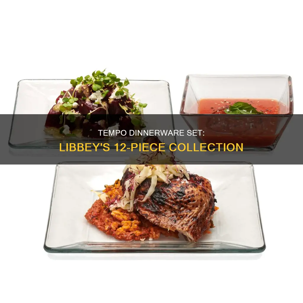 tempo 12 piece dinnerware set by libbey