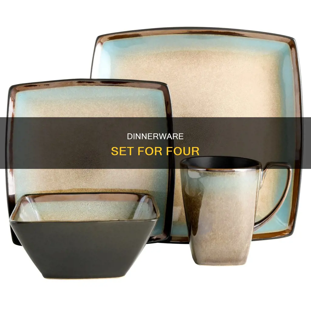 tequesta 16 piece dinnerware set service for 4