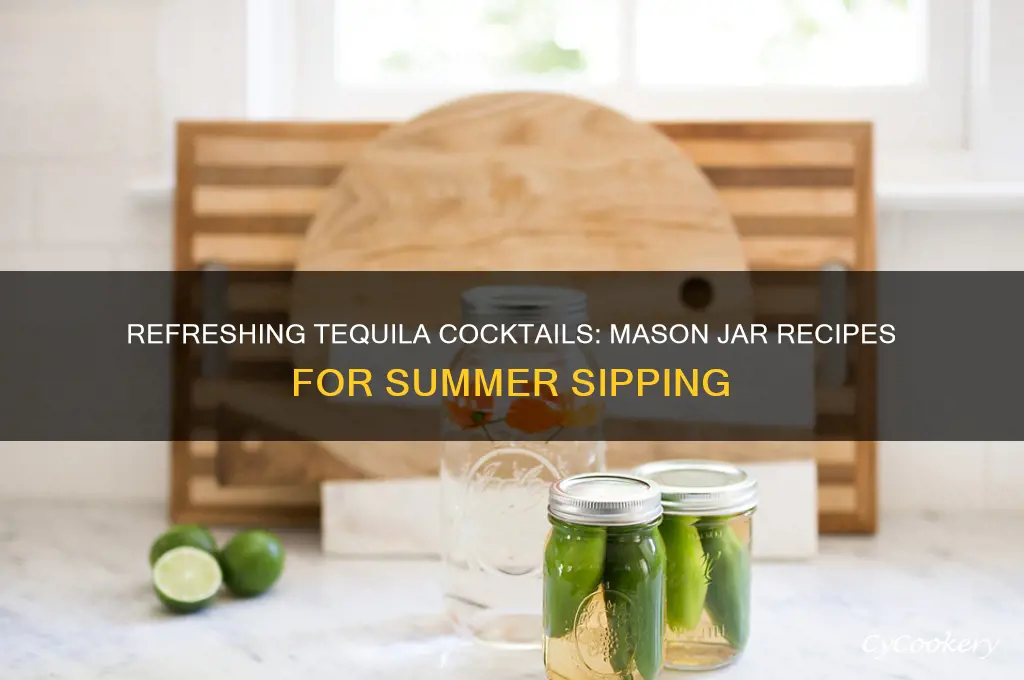 tequila drinks in mason jars