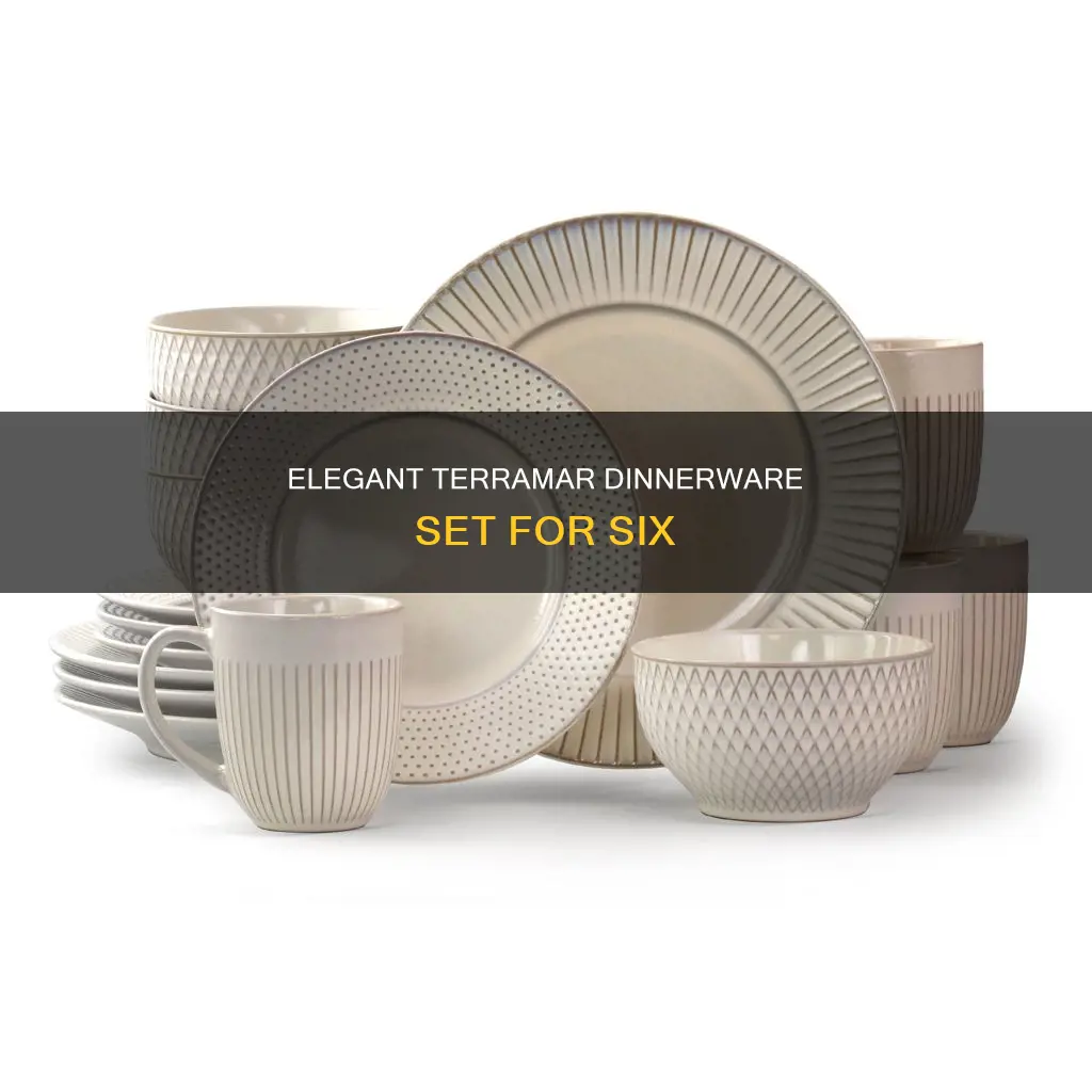 terramar dinnerware set service for 6