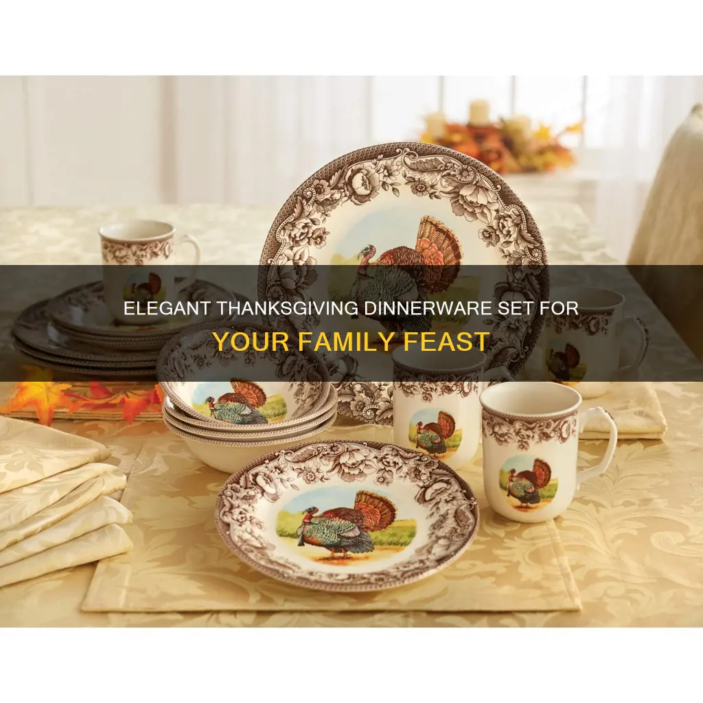 thanksgiving dinnerware set for 12