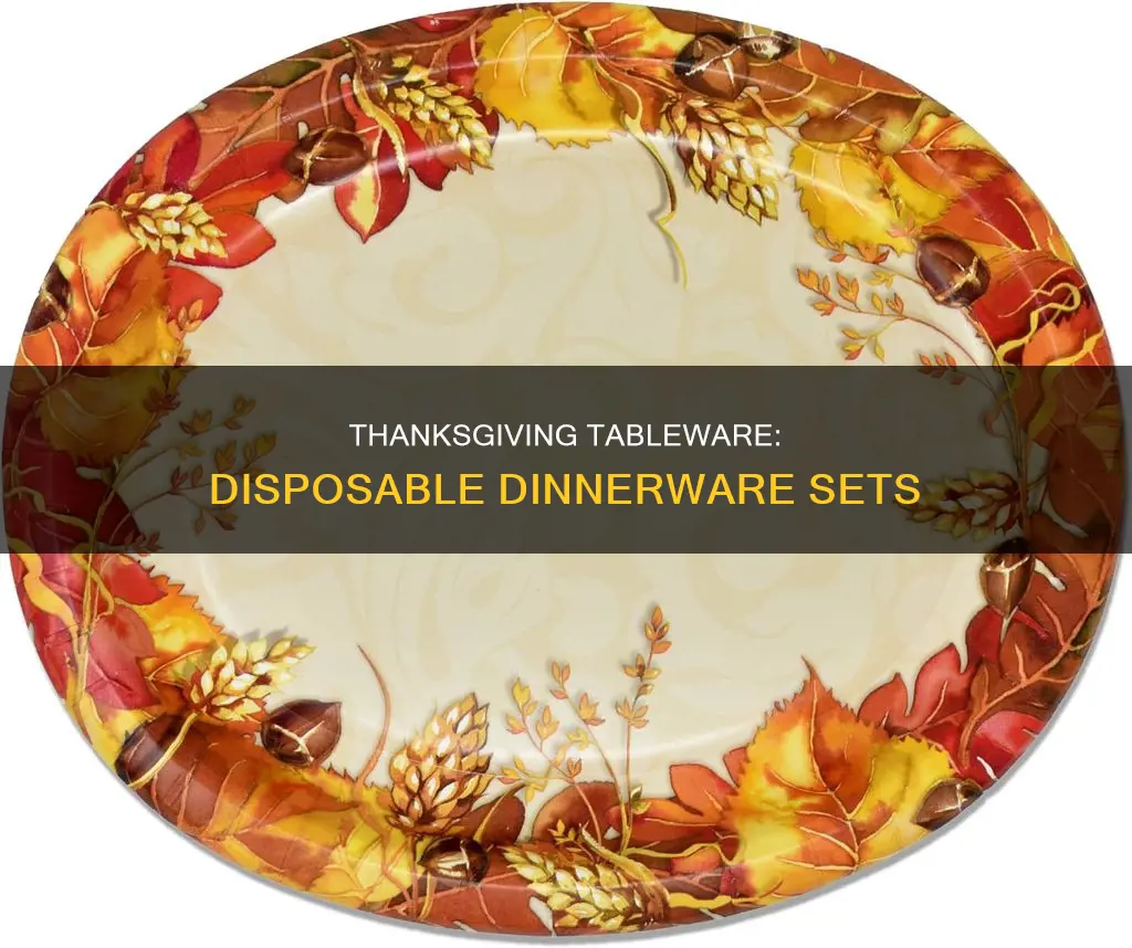 thanksgiving dinnerware sets disposable