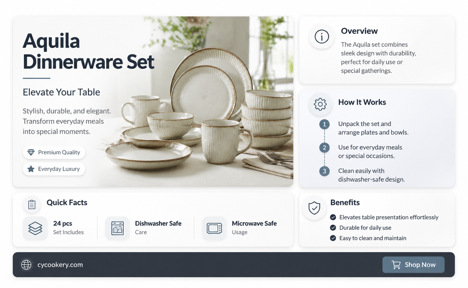 aquila dinnerware set